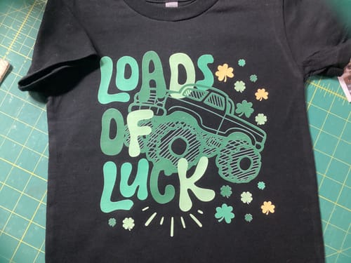 Customer photo review of KIDS Loads of Luck DTF TRANSFER