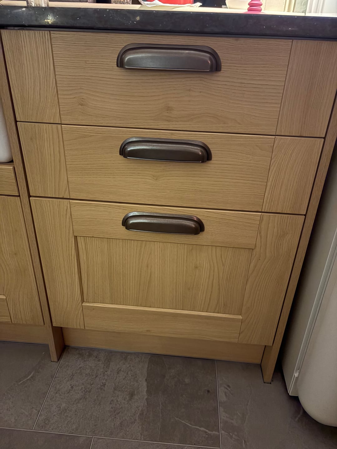 Customer photo review of Hampton Old Brass Cupboard Handles