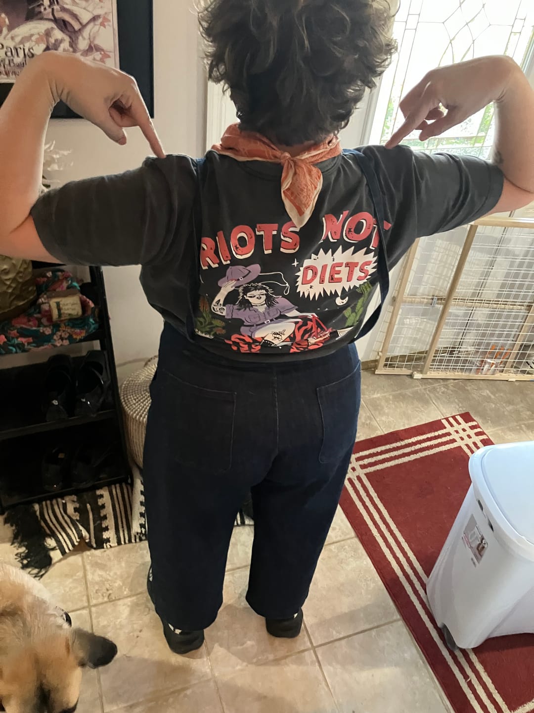 Customer photo review of Riots Not Diets T-Shirt