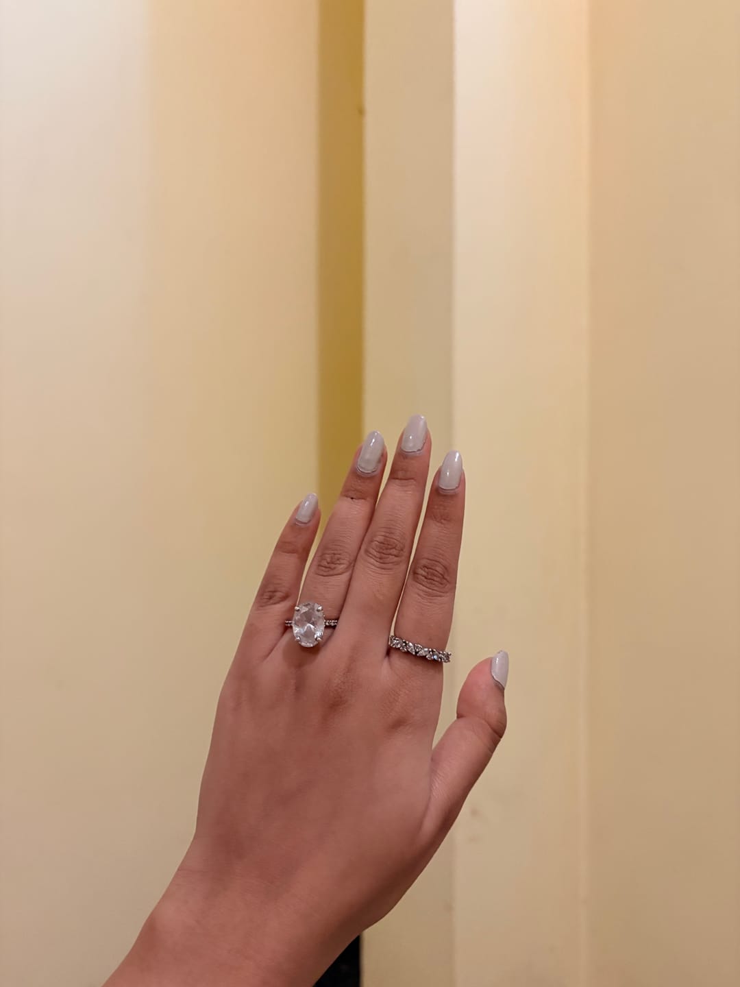 Customer photo review of Eve Half Eternity Silver Ring