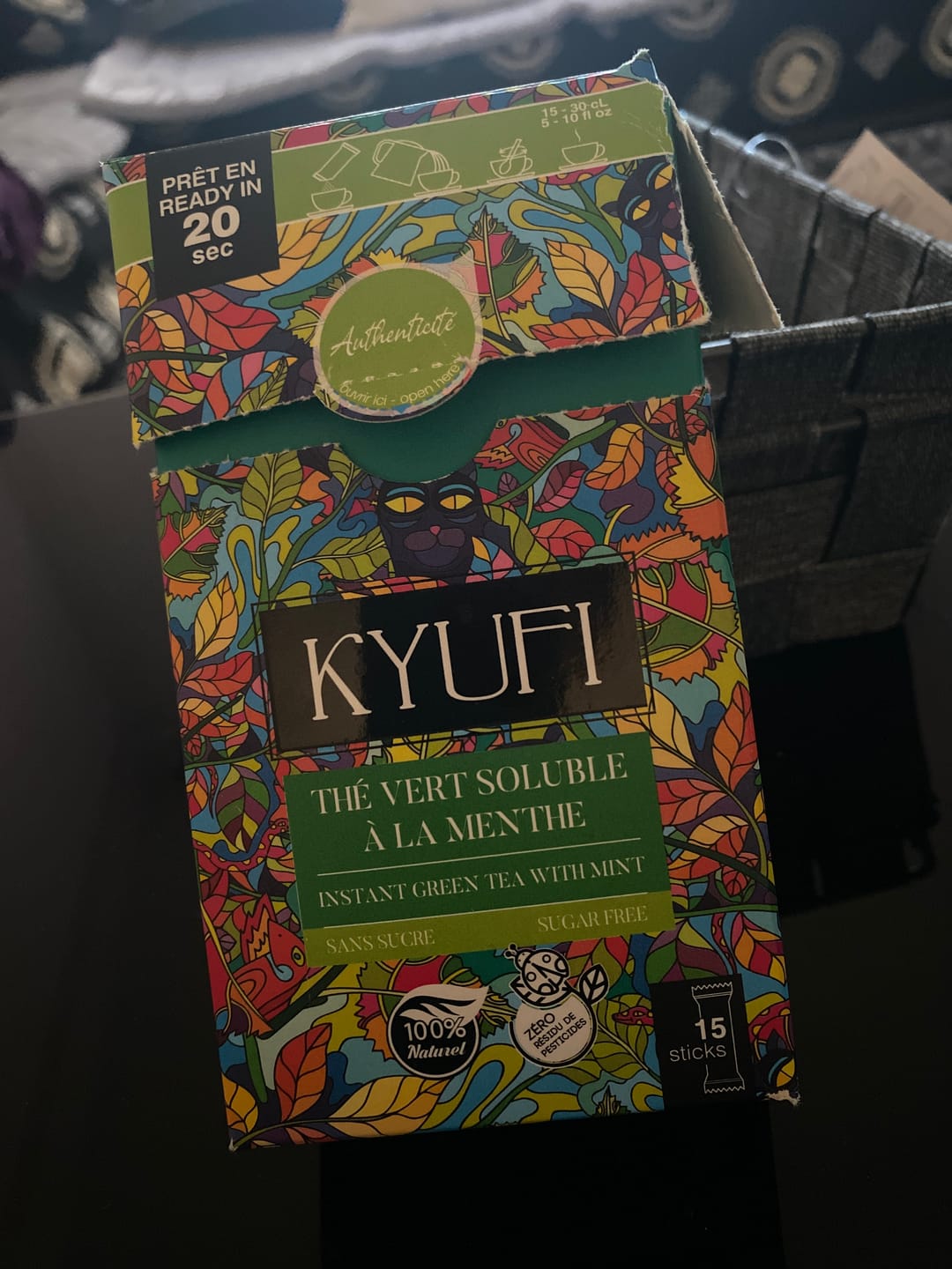Customer photo review of Thé Vert Instantané À La Menthe - Sans Sucre