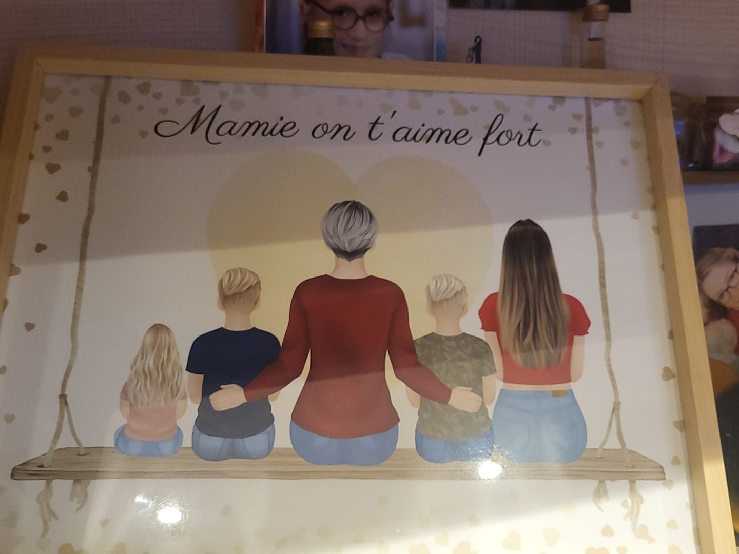 Customer photo review of Affiche Personnalisée - Mamie et Petits-enfants