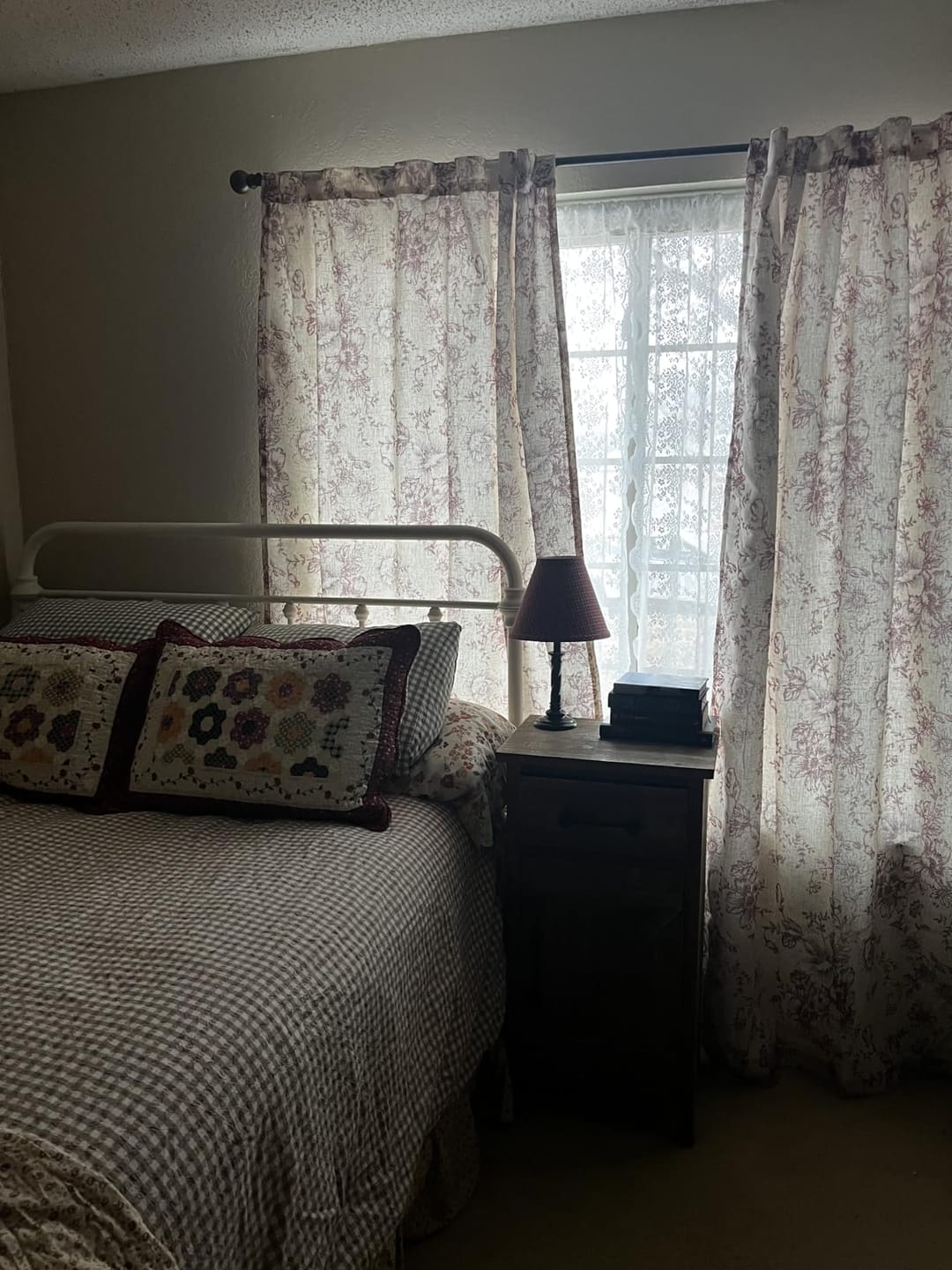 Customer photo review of Peony Print Linen Blend 3-in-1 Curtains
