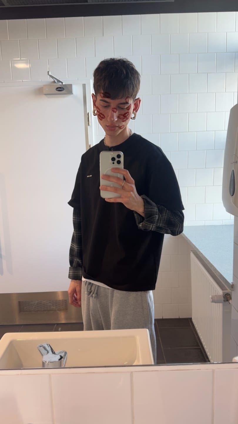 Customer photo review of Aelfric Eden Plaid Layered Long Sleeve Tee