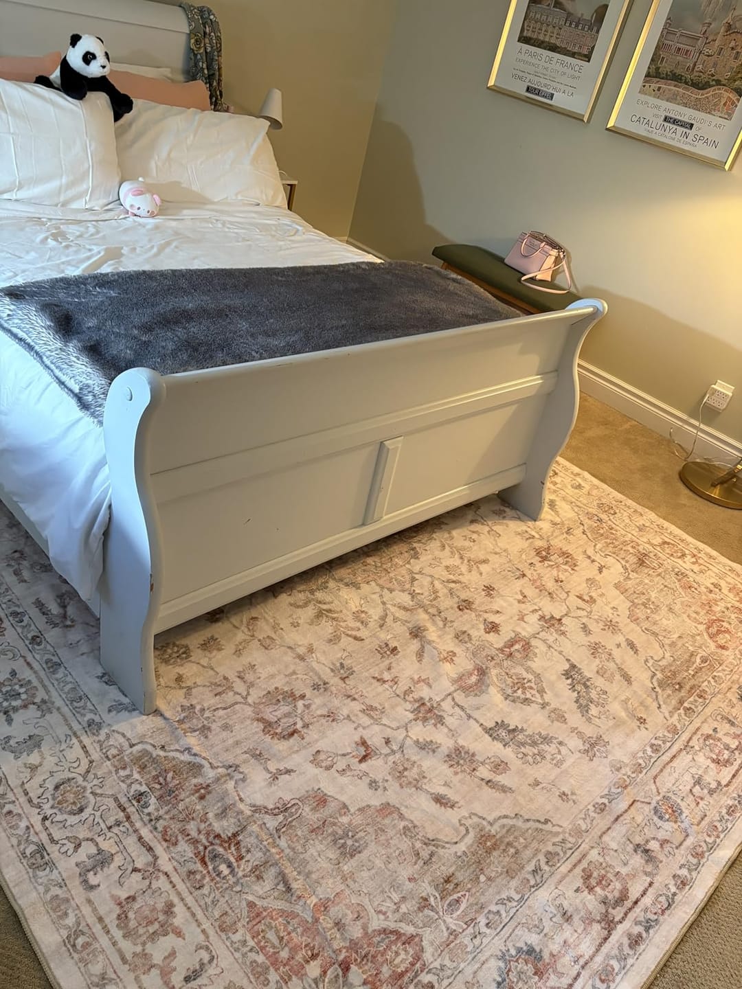 Customer photo review of Ember Washable Area Rug - Beige