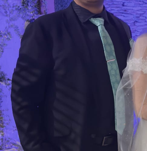 Customer photo review of Camisas Para Hombre Jacquard Satinada B55328 Negro