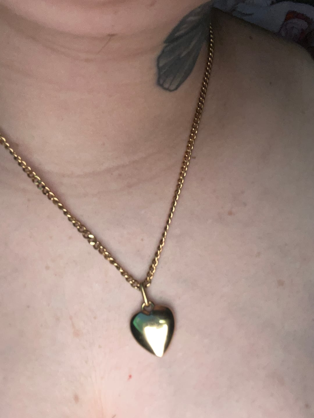 Customer photo review of Heart Pendant w/ Cuban Chain