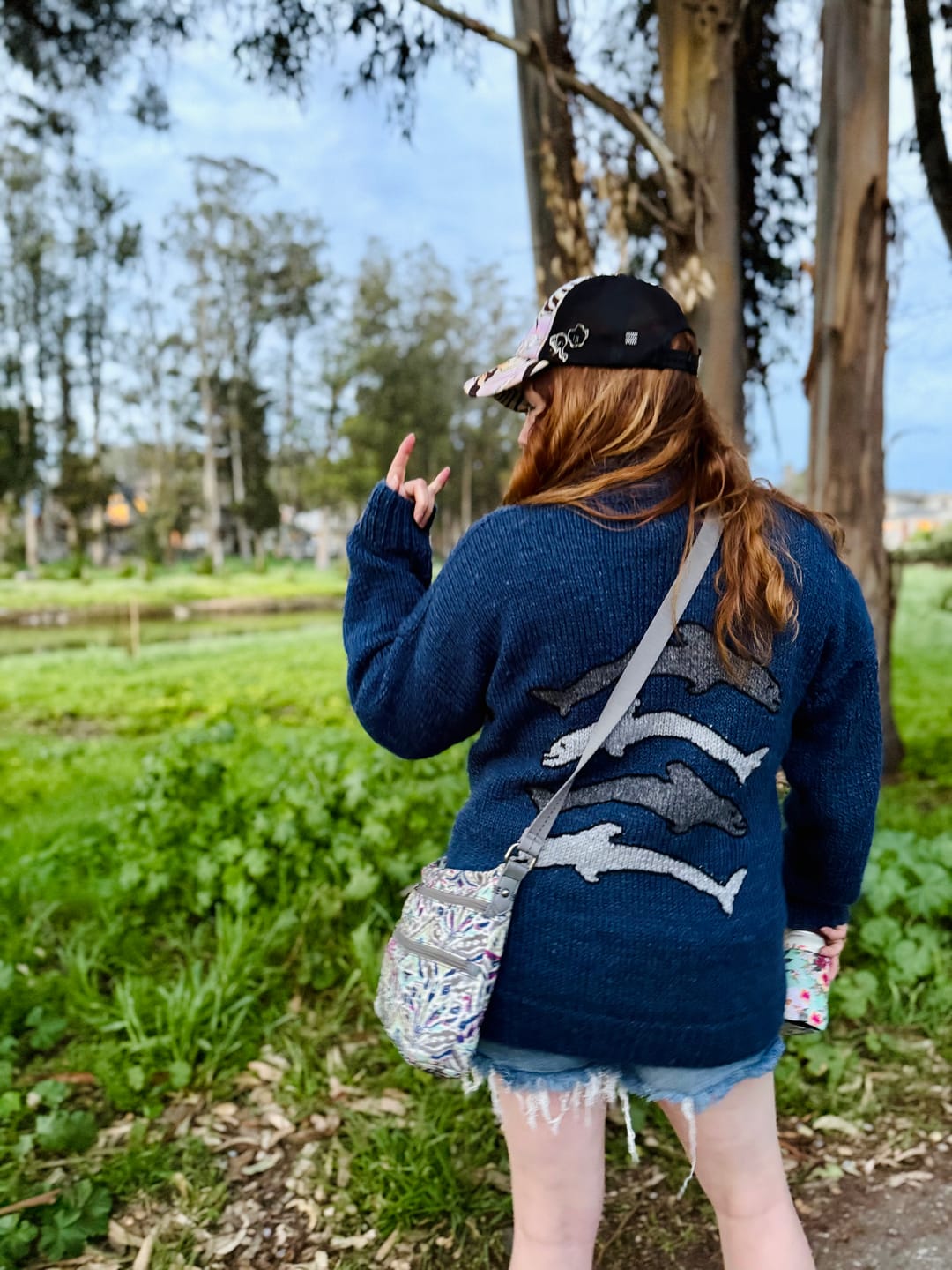 Customer photo review of Azure Dolphin Knit Sweater