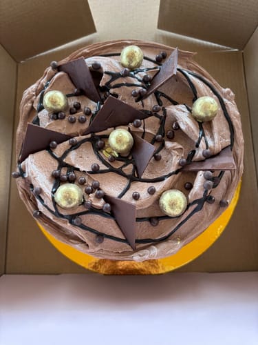 Customer photo review of Double Chocolate Cake