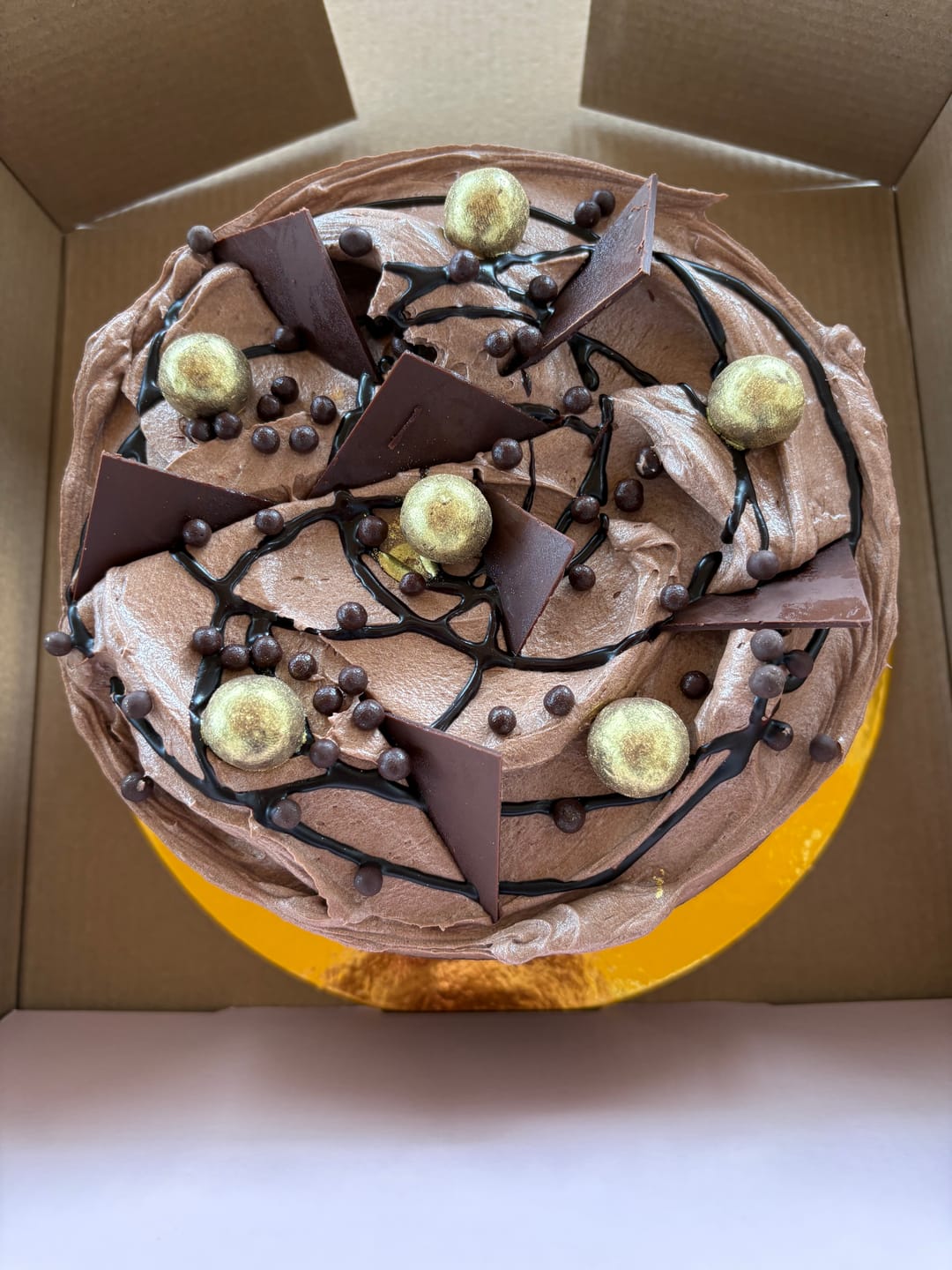 Customer photo review of Double Chocolate Cake