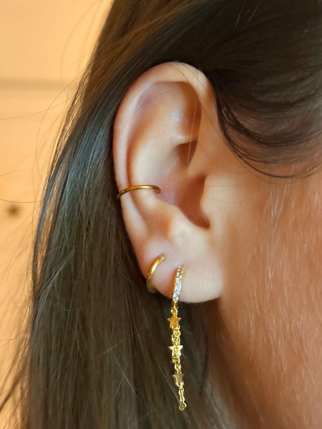 Customer photo review of Cartilage Hoop (16g)