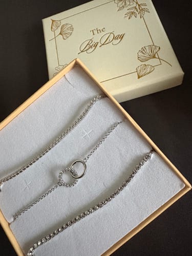 Customer photo review of 2mm Dainty Sterling Tennis Bracelet