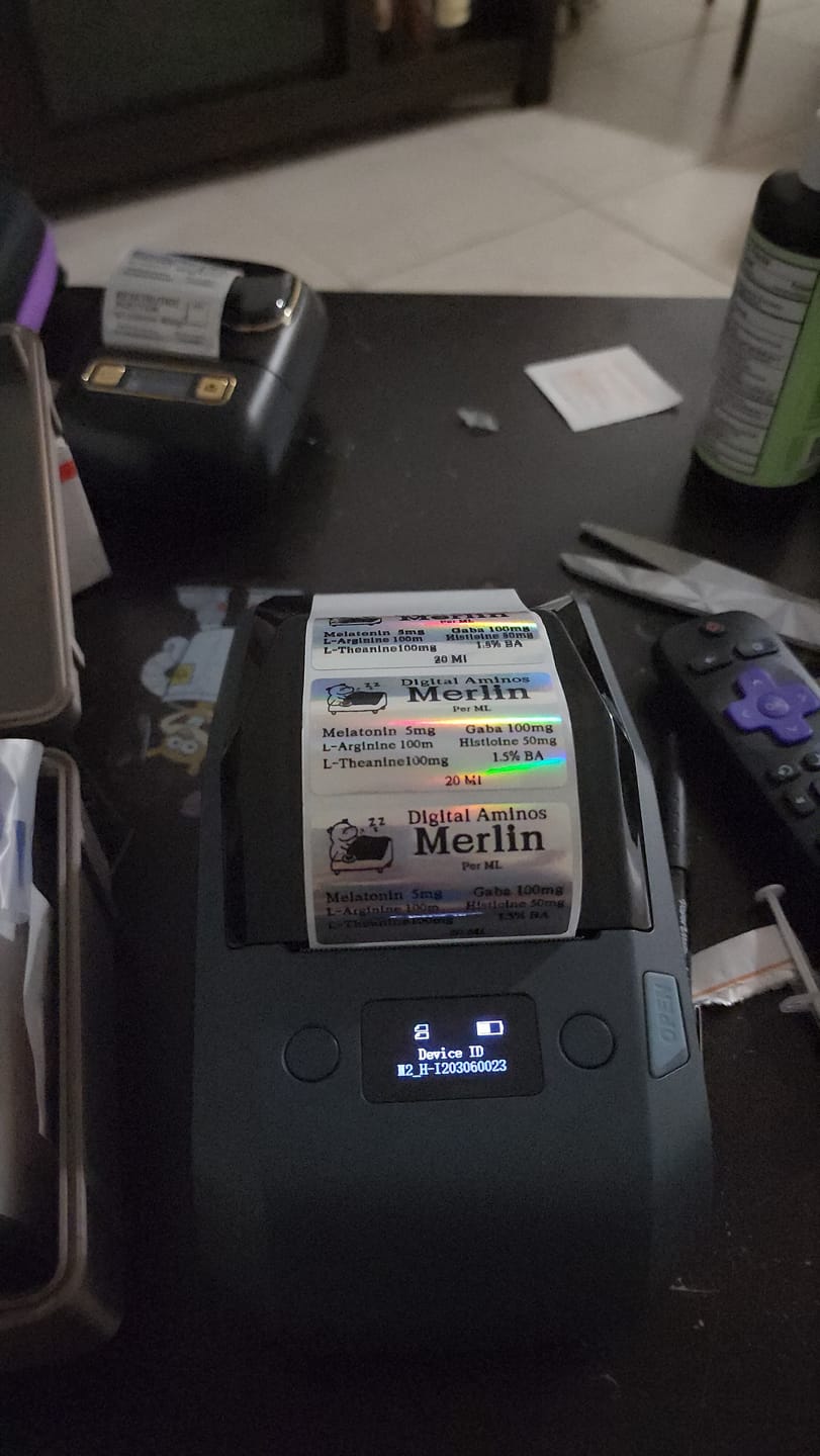 Customer photo review of Hologram Label Paper for M2/M3, Suitable for Medicine Bottle Labeling
