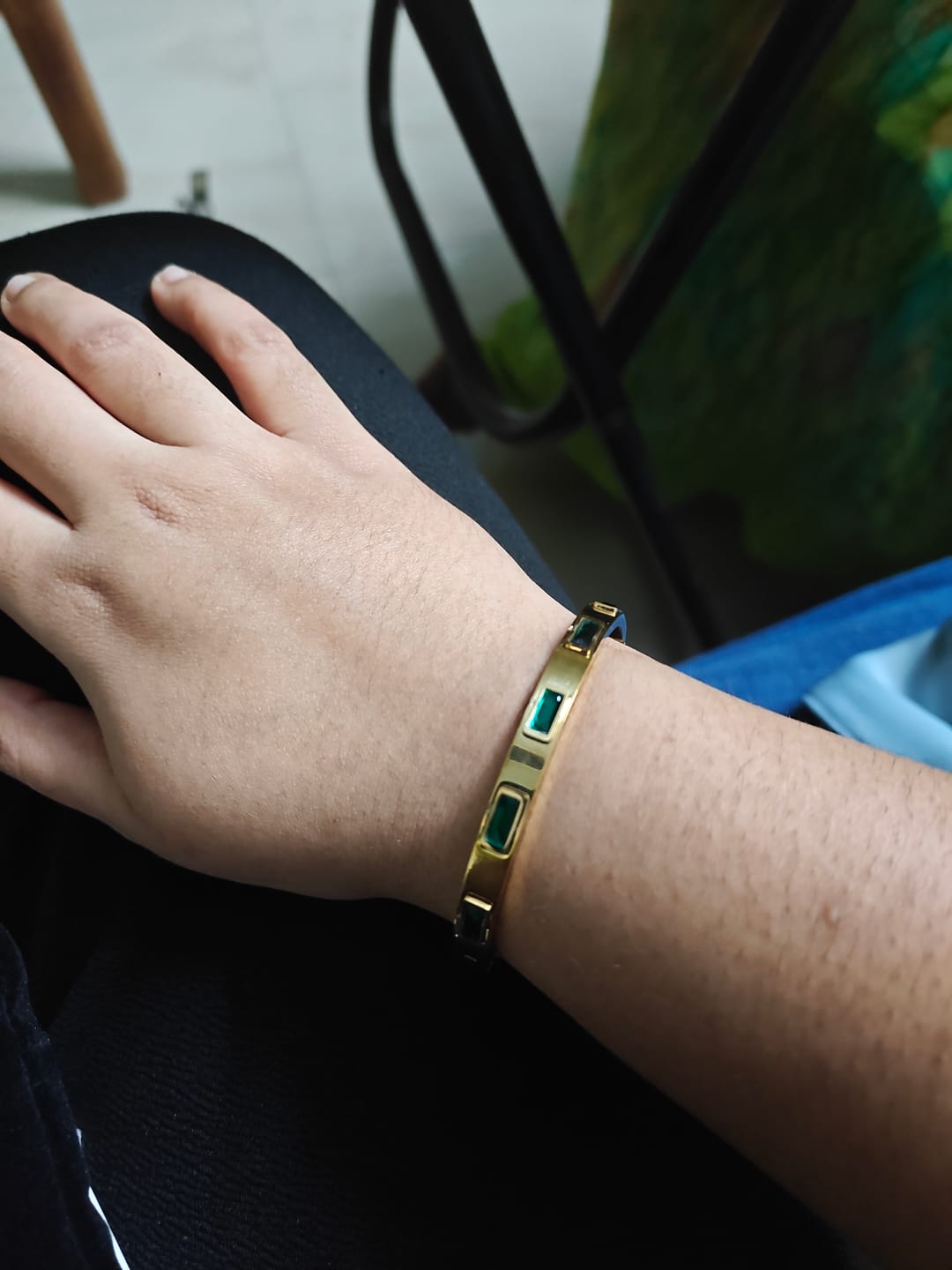 Customer photo review of Enchanting Stone Bangle Bracelet