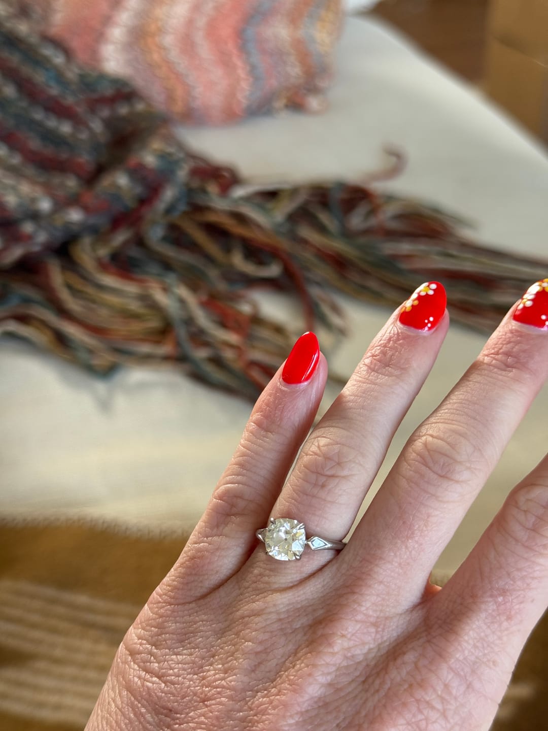 Customer photo review of 2.07ct Old Mine Cushion Cut Diamond GIA J VS2