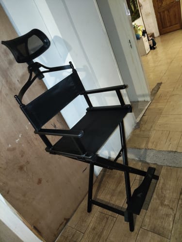 Customer photo review of Silla Director para Makeup Artist con Cabecera + Bolso para transportar