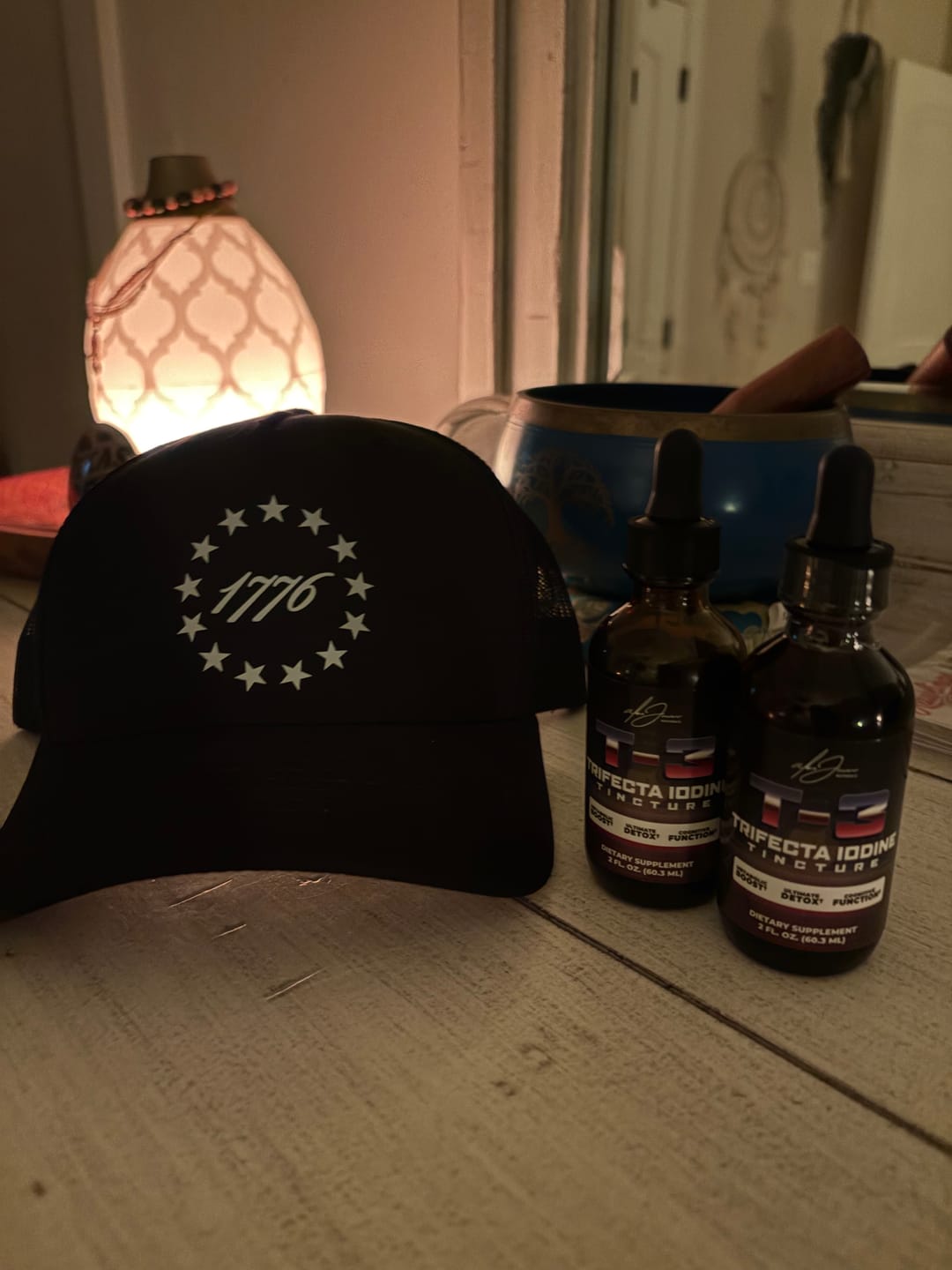 Customer photo review of Exclusive FREE 1776 Trucker Hat