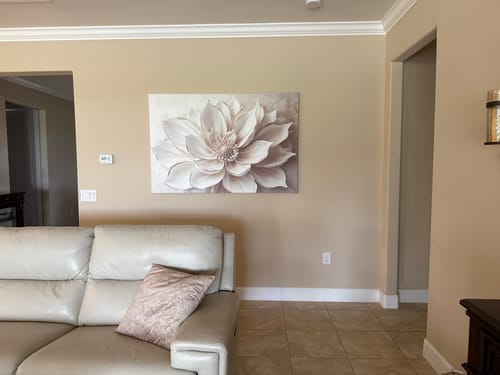 Celeste A.'s canvas hanging at home