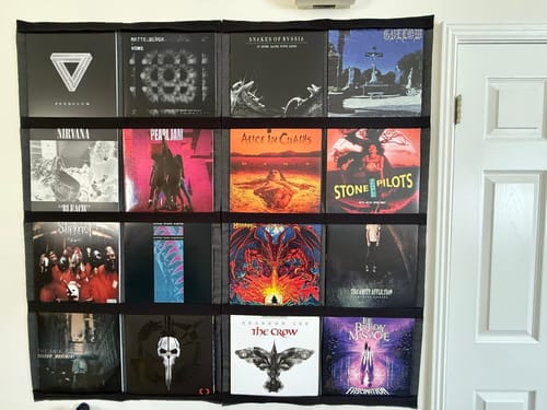 Customer photo review of 12" Vinyl Record Display Frame - LP Wall Storage