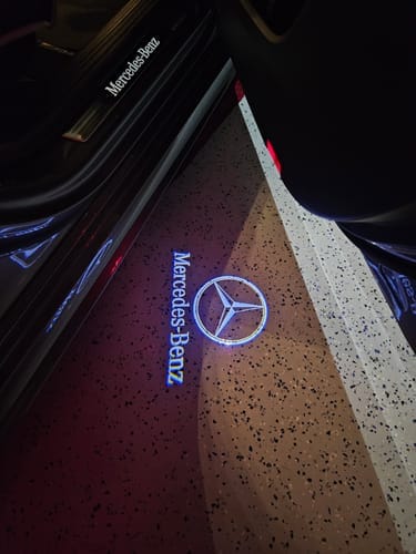 Customer photo review of Mercedes Benz LED Car Door Welcome Logo Shadow Lights