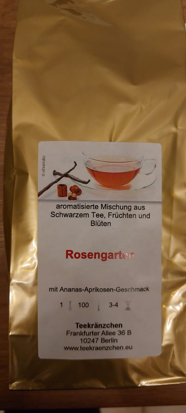 Customer photo review of Schwarzer Tee "Rosengarten"