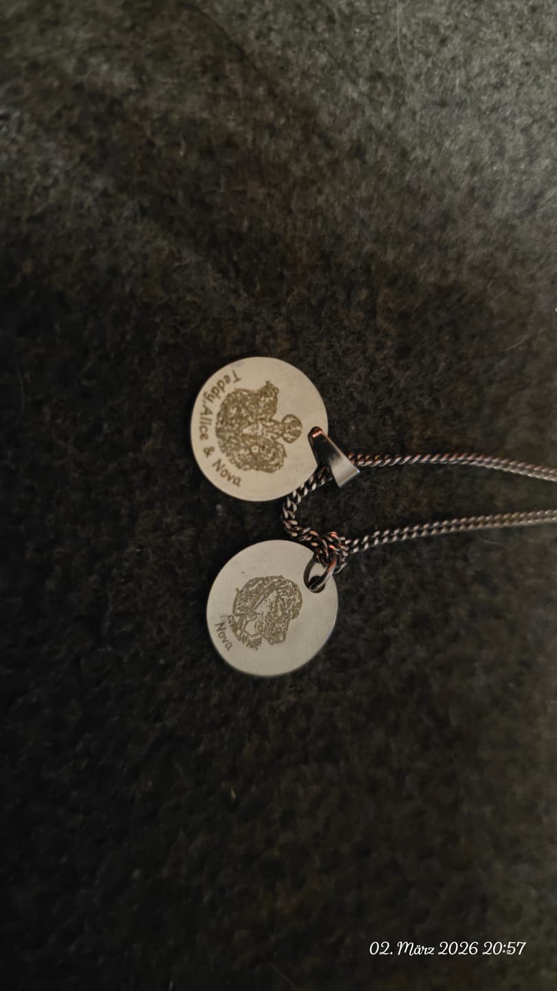 Customer photo review of Halskette mit Gravur