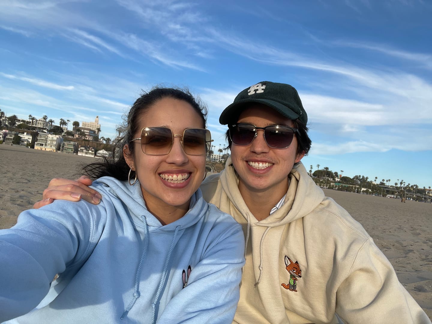 Customer photo review of Custom Embroidered Roman Numeral Hoodies For Couples, Roman Numeral Date Hoodie, Cute Rabbits Cartoon Couples Embroidered Hoodie