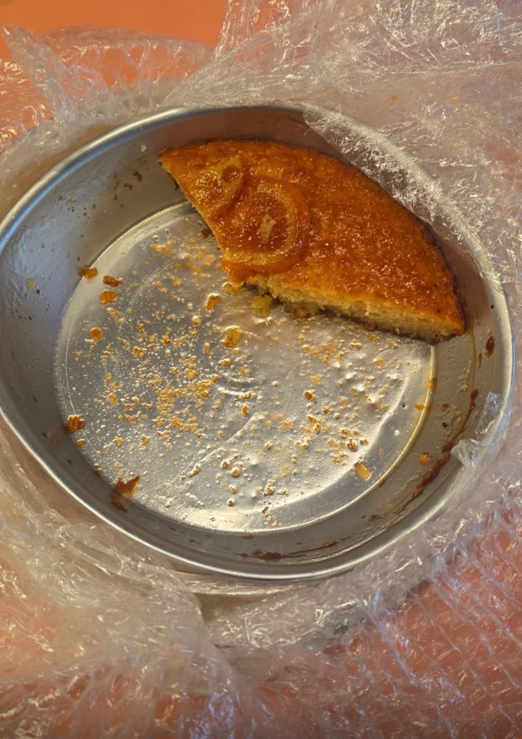 Customer photo review of Traditional Greek Portokalopita – Fresh Orange Syrup Cake – 1200g