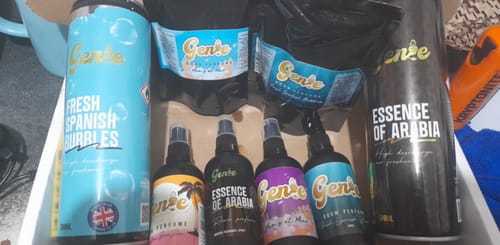 Customer photo review of Genie Perfume subscription box