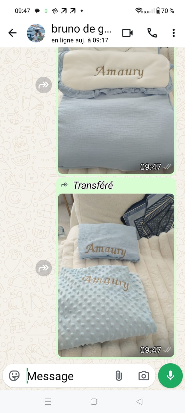 Customer photo review of Couverture à bulles