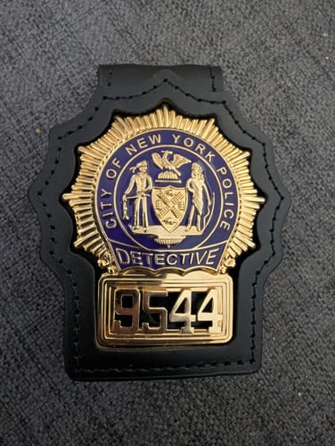 Customer photo review of NY New York Detective Police Badge Replica Movie Props *Customizable Badge Number*