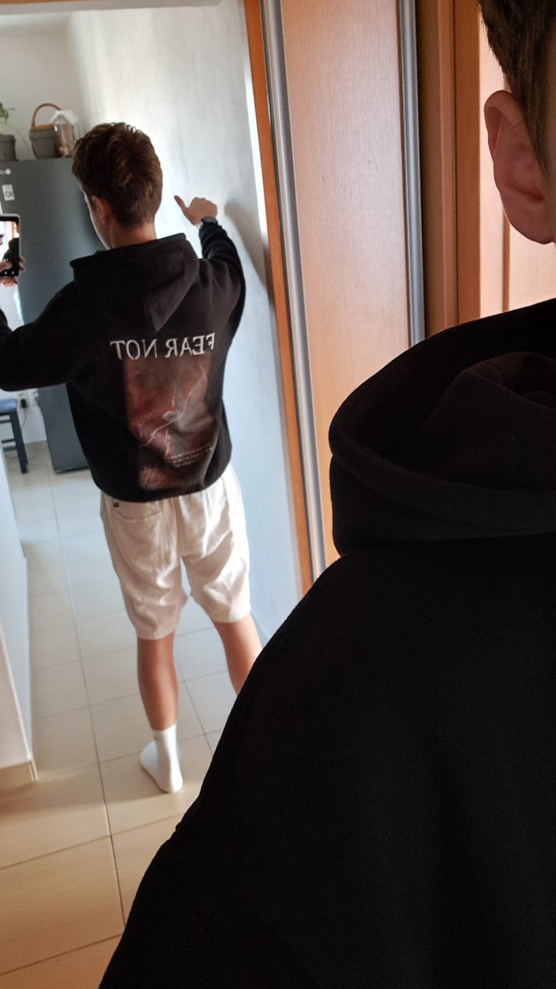 Customer photo review of Fear Not Hoodie - Black