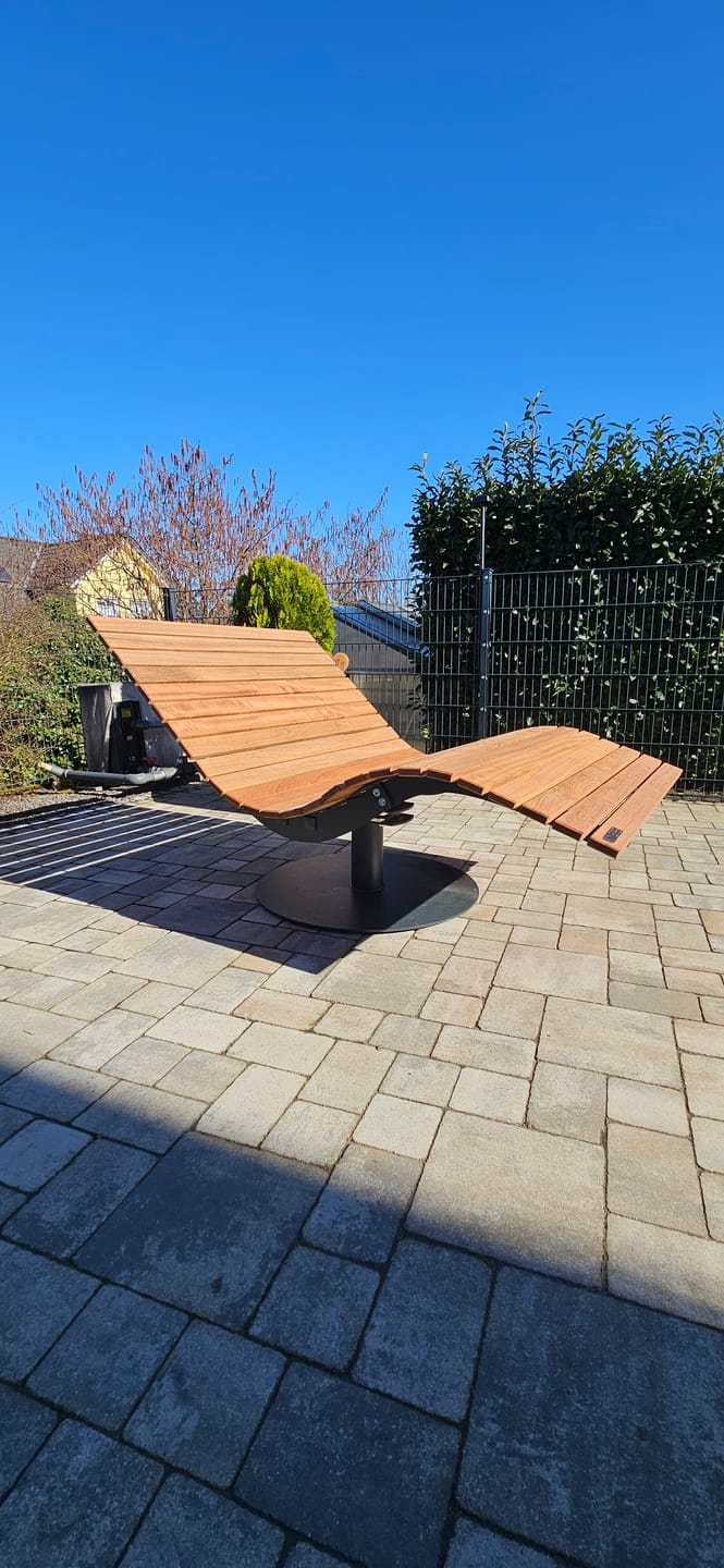 Customer photo review of MEBE Wave Lounge - drehbare Gartenliege für 2 Personen