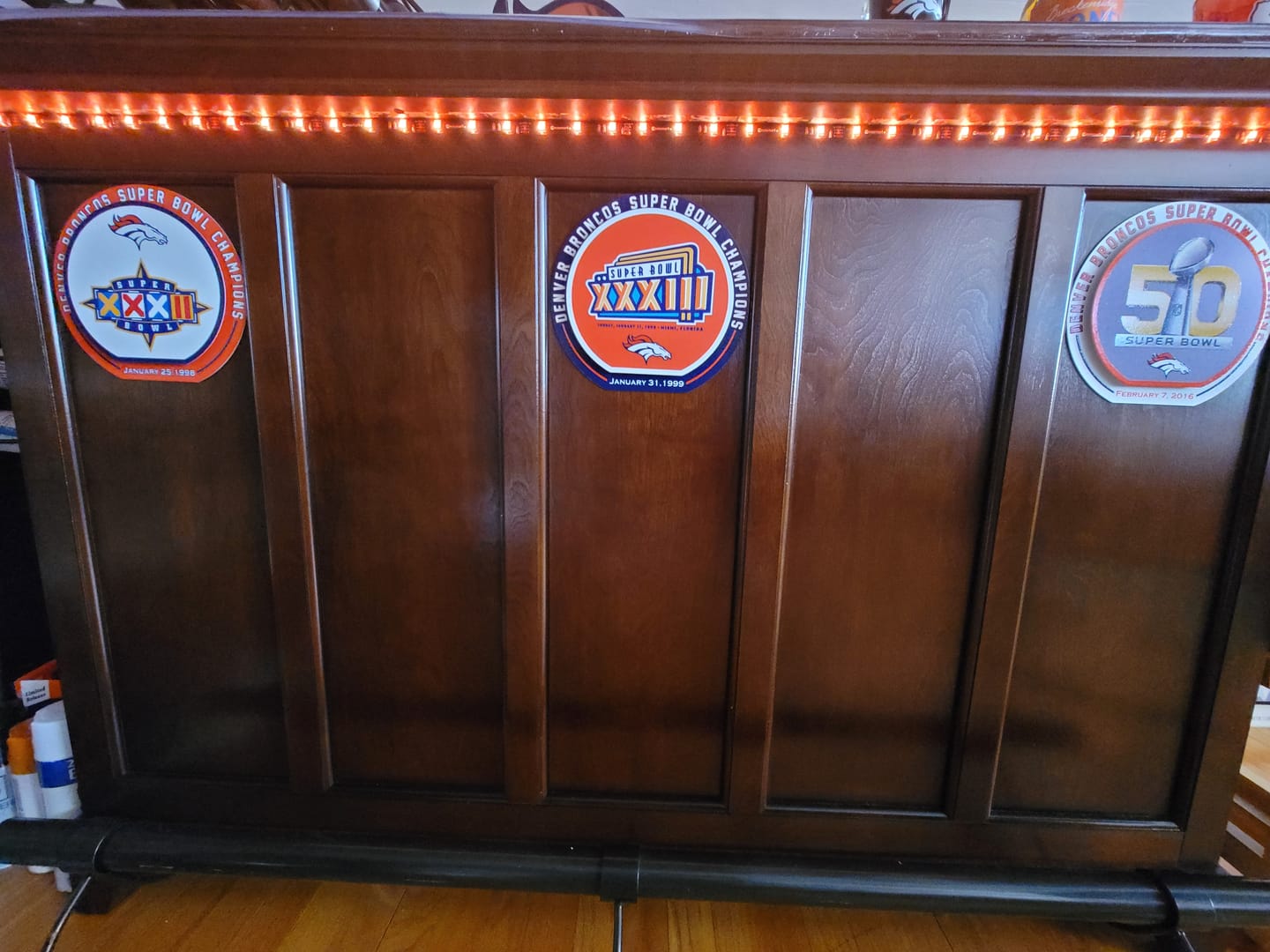 Customer photo review of Denver Broncos Super Bowl 50 "Double Play" On the Shelf or on the Wall Art