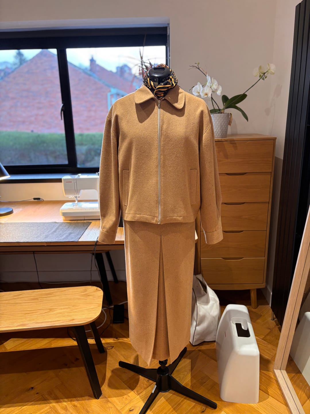 Customer photo review of Plain Wool Blend Fabric
