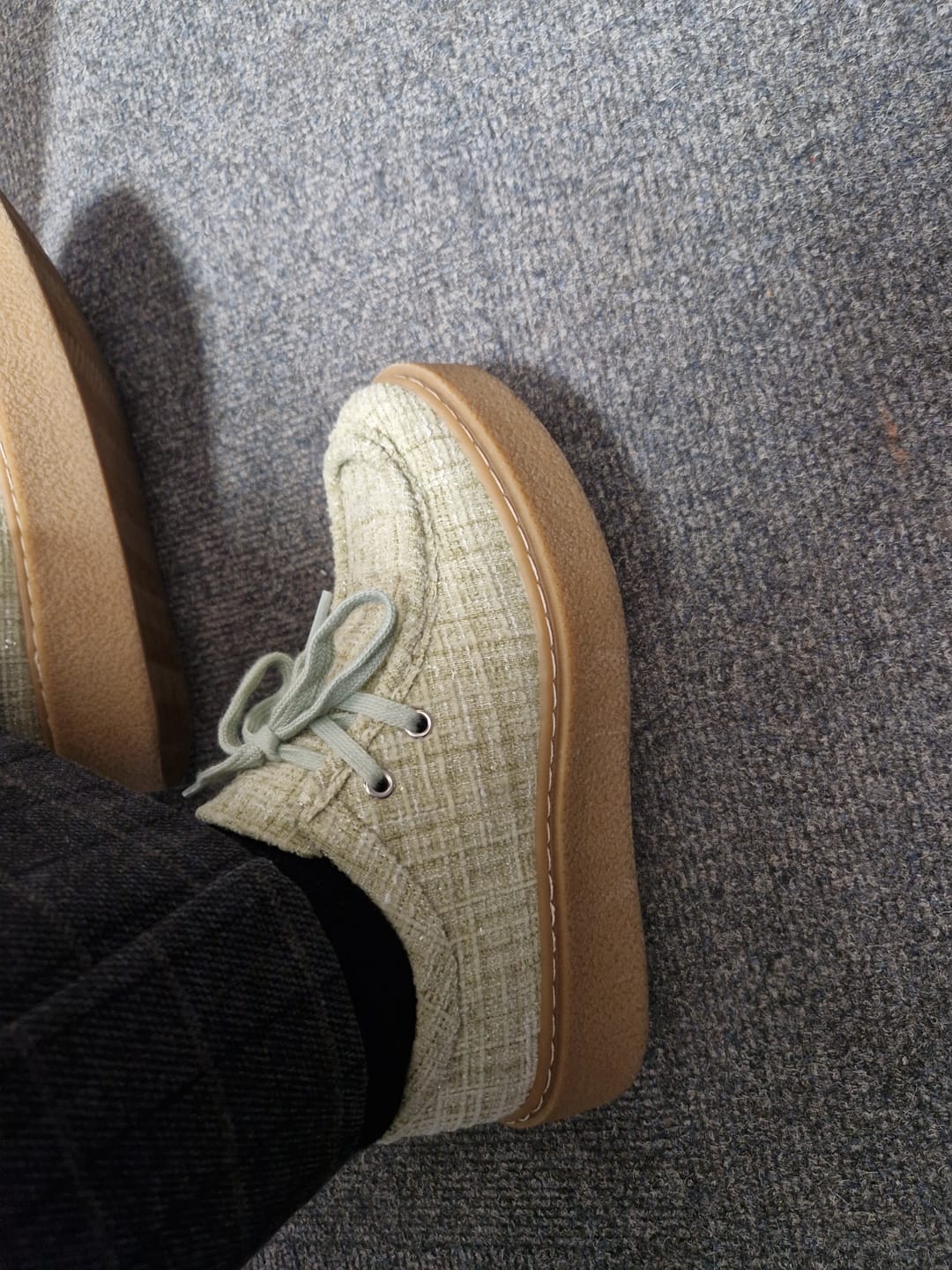 Customer photo review of Mint Bridie Textile Moccasins