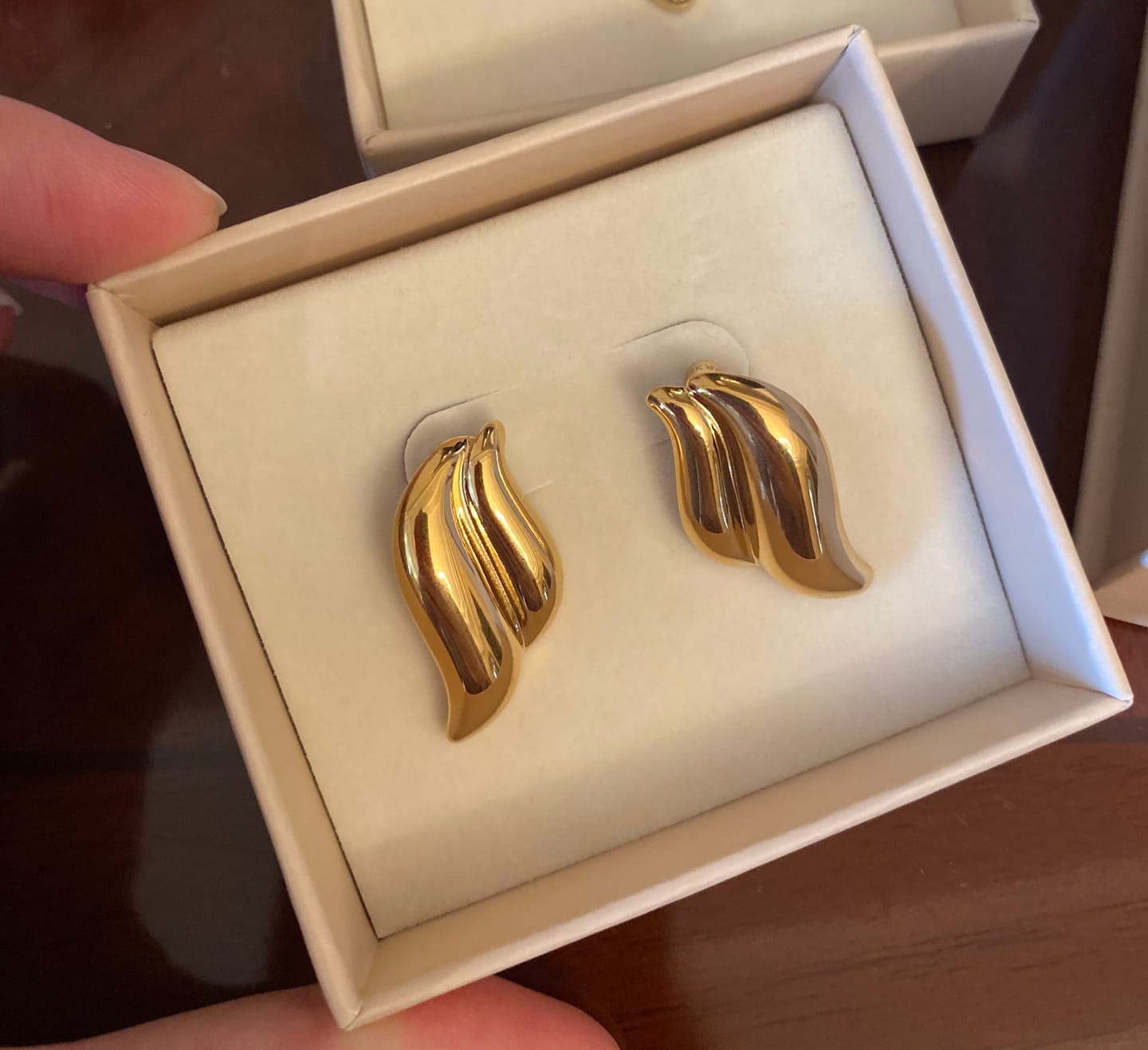 Customer photo review of Nova Earrings