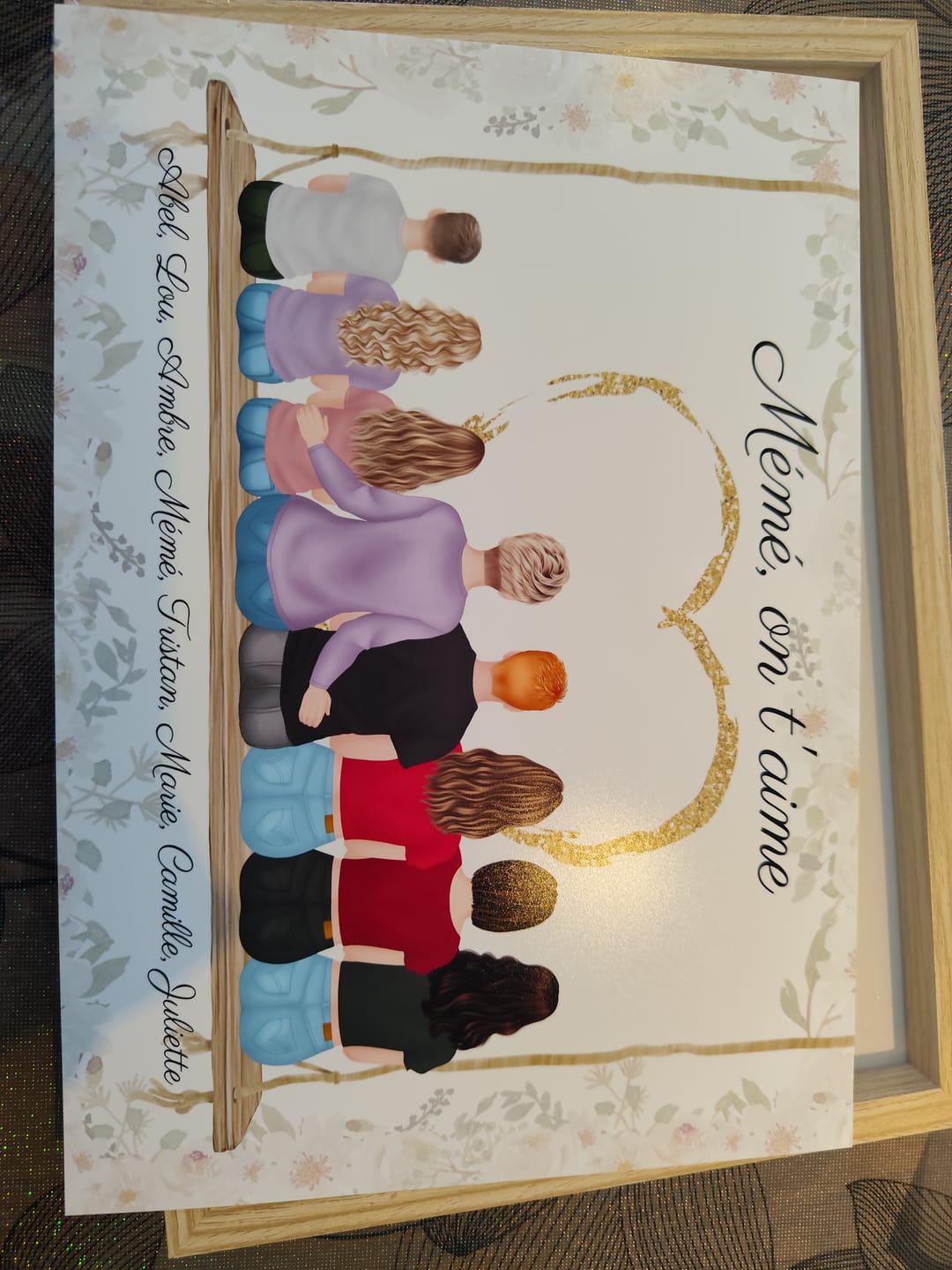 Customer photo review of Affiche Personnalisée - Mamie et Petits-enfants