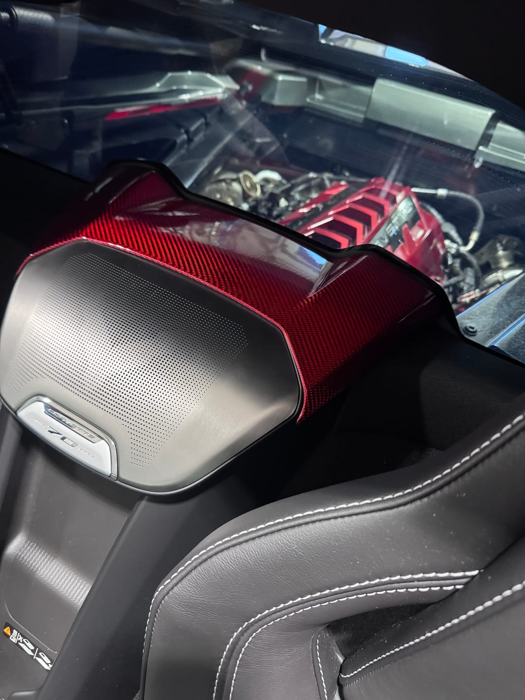 Customer photo review of C8 Corvette Real Carbon Fiber Waterfall Speaker Upper Trim Cover | Interior Upgrade (2020–2026)