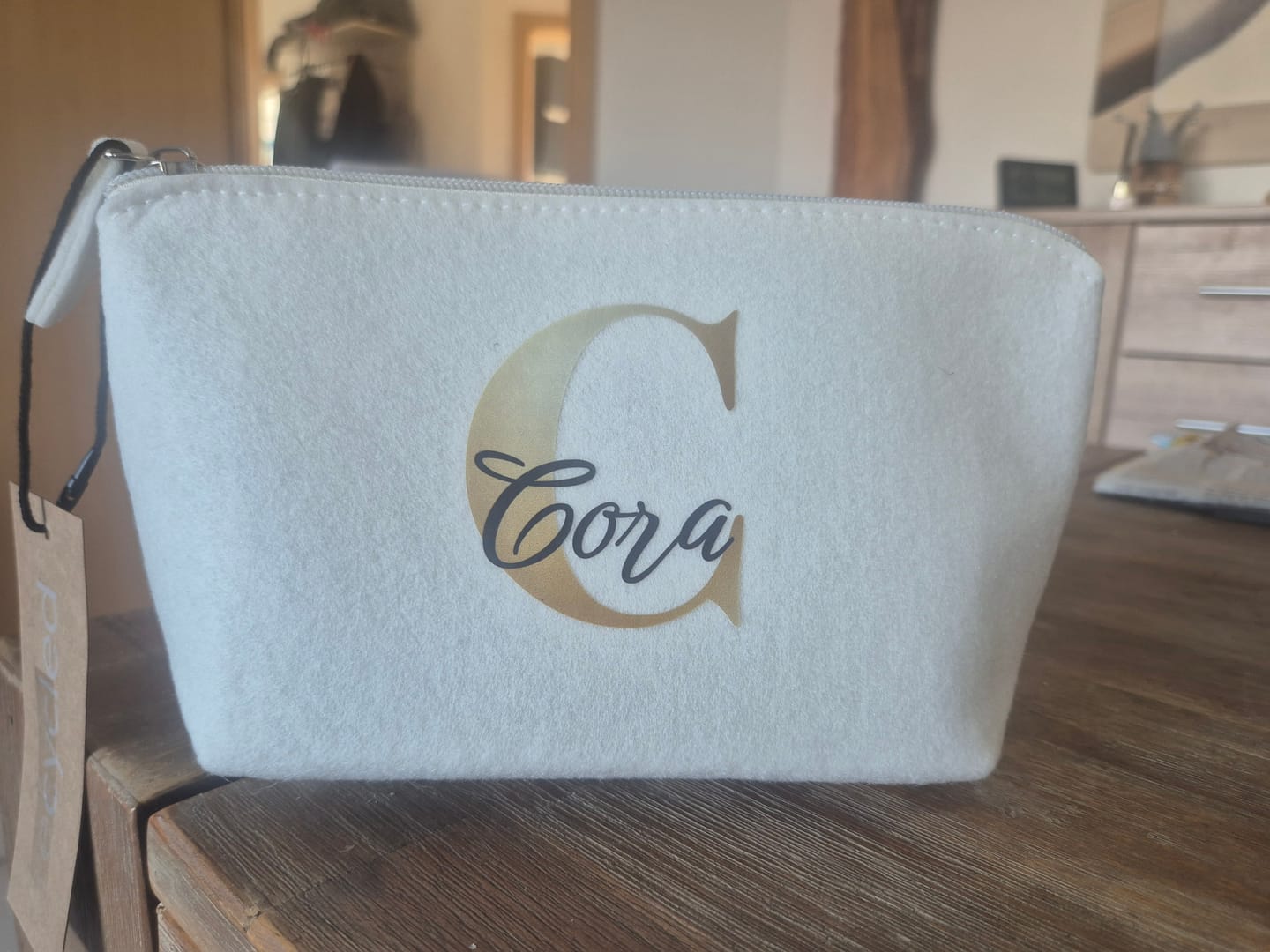 Customer photo review of Initiale - Individuelle Kosmetiktasche Filz