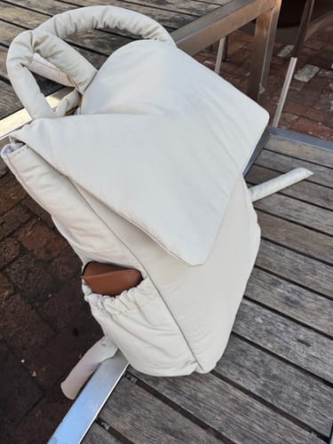 Customer photo review of Baby Backpack - Milk Cream