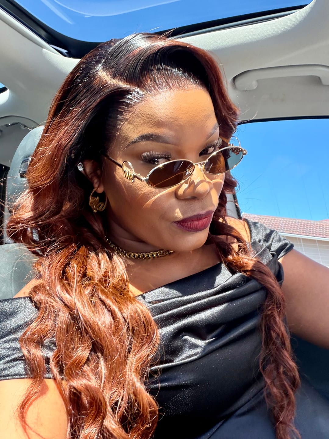 Customer photo review of Muse Logo Sunglasses – Gold Edition