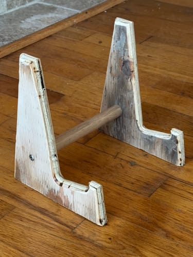 Customer photo review of 7.4x6.5 Cutting Board Stand Acrylic Router Template - Style 1