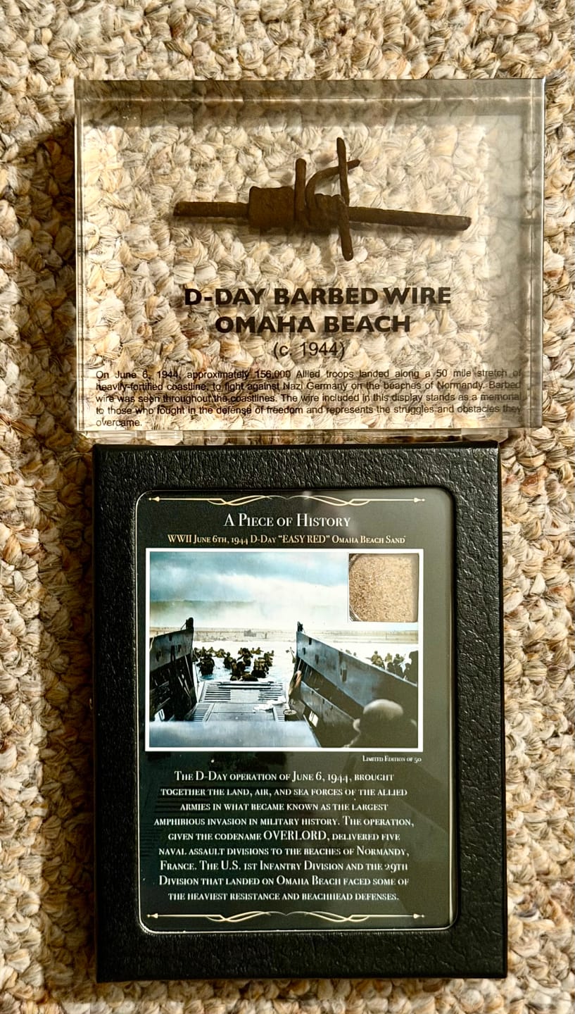Customer photo review of D-Day Barbed Wire Artifact Display