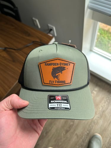 Customer photo review of Richardson 112 Genuine Leather Patch Hats Laser Engraved