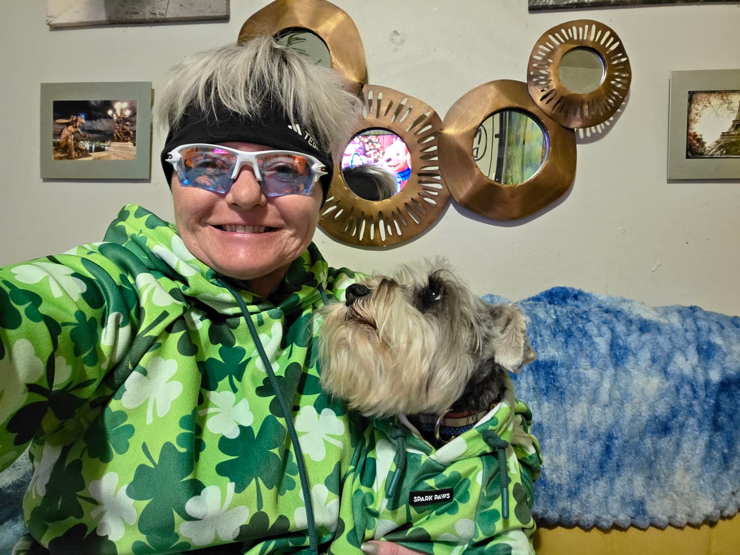 Customer photo review of St. Paddy's Human Hoodie - Shamrocks (Limited Edition)