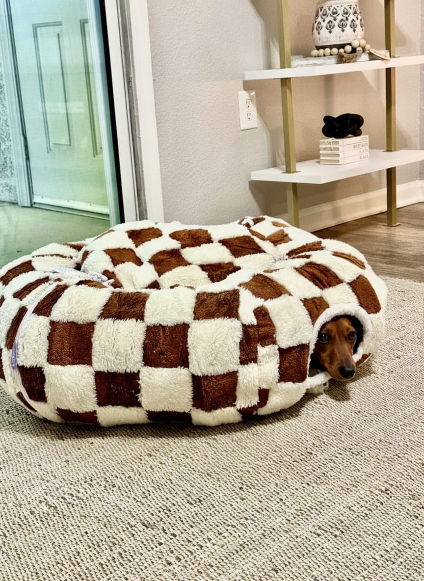 Customer photo review of Dachshund Tunnel Bed