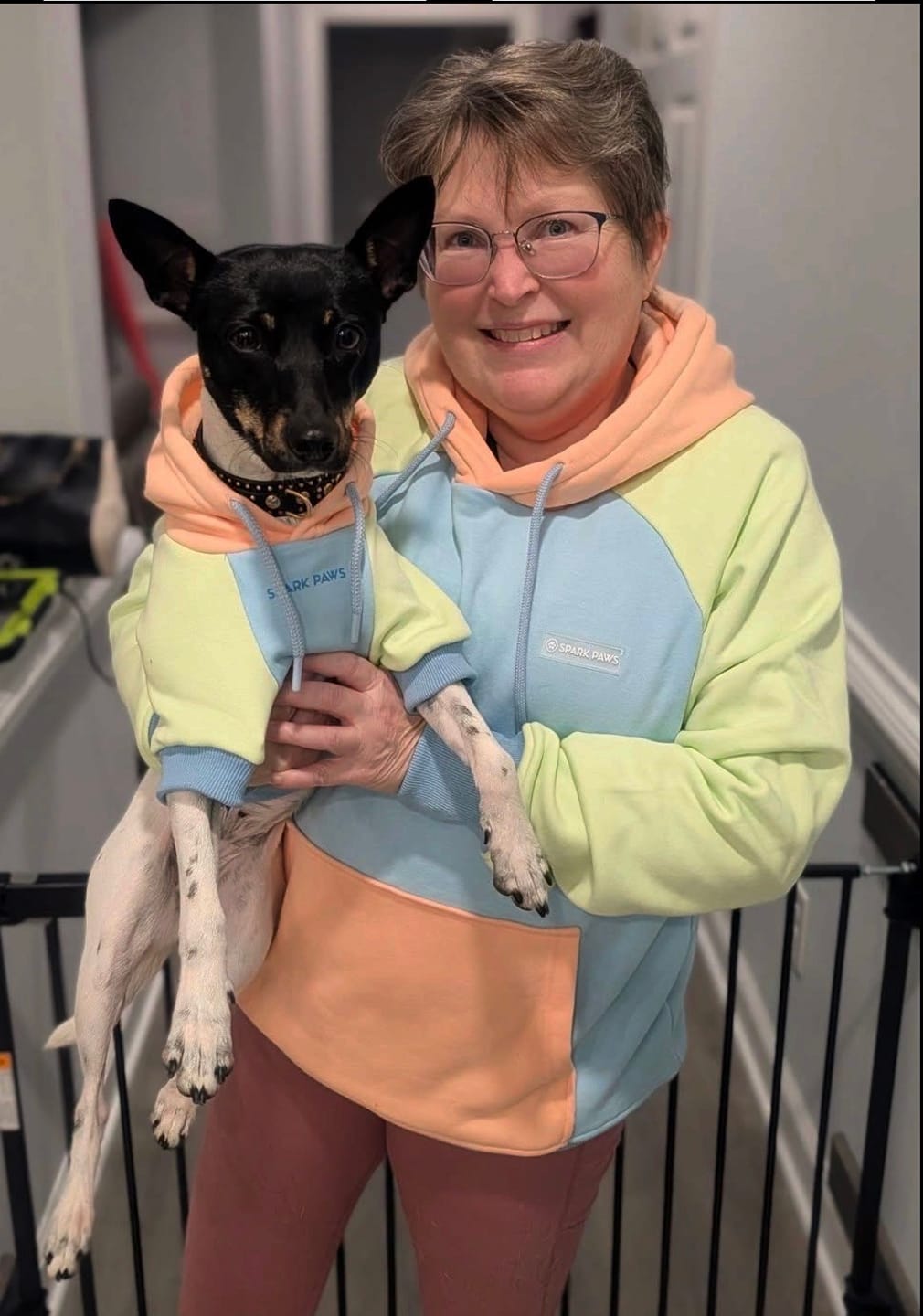 Customer photo review of Color Block Human Hoodies