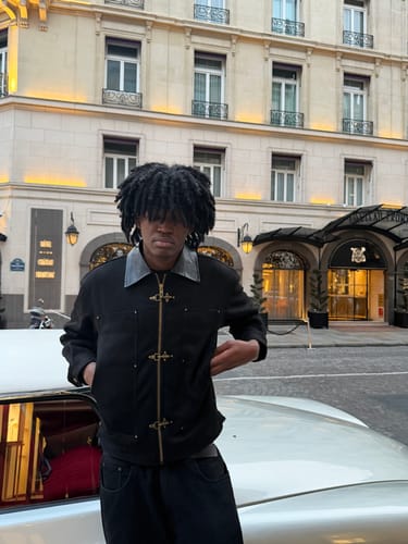 Customer photo review of Omirad Metal Buckle Suede Jacket