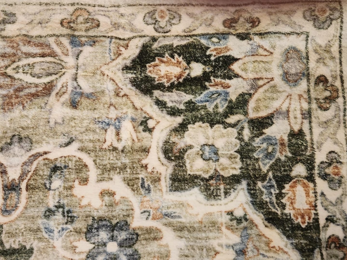 Customer photo review of Ember Washable Area Rug - Green